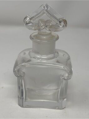 Vtg Guerlain Perfume Bottle Baccarat Empty Crystal France Numbered Vanity Decor